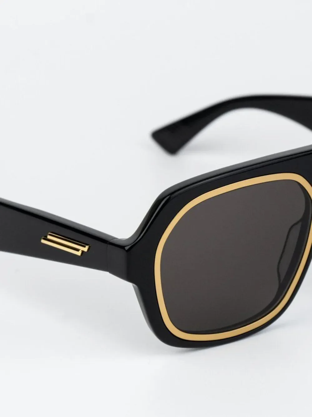 Bottega Veneta Women Sunglasses Black Grey Square BV1217S 001 NEW AUTHENTIC